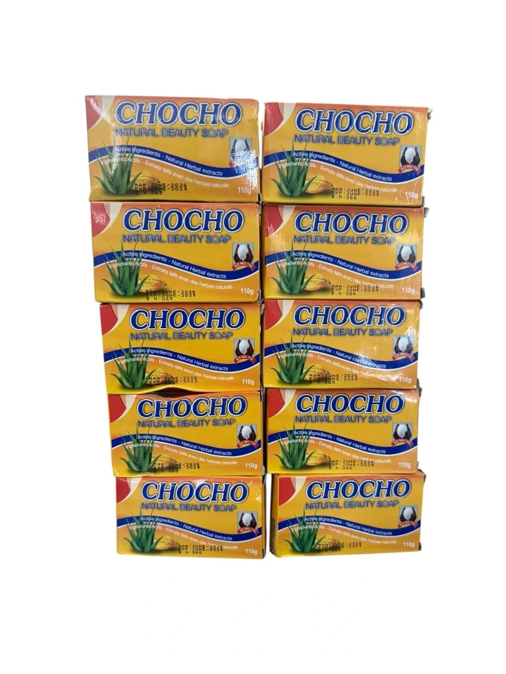 CHOCHO Natural Beauty Soap - Yellow Pack (10 Bars)